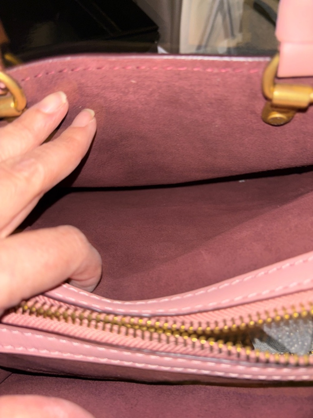 Coach Rogue Pink Pebbled Leather Mini Satchel with Gold Hardware - Picture 9 of 12